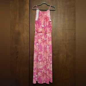 London Times Pink and White 70's Aesthetic Dress